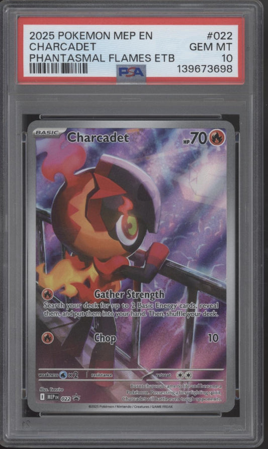 Charcadet Pokemon Phantasmal Flames Elite Trainer Box #022 PSA 10