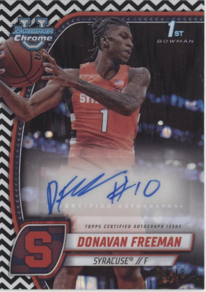 Donovan Freeman 2024-25 Bowman Chrome University Auto 46/48 #21