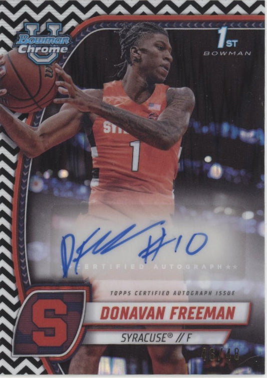 Donovan Freeman 2024-25 Bowman Chrome University Auto 46/48 #21