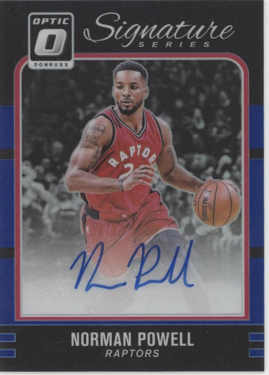 Norman Powell 2016-17 Donruss Optic Signature Series Blue Prizm Auto 19/25