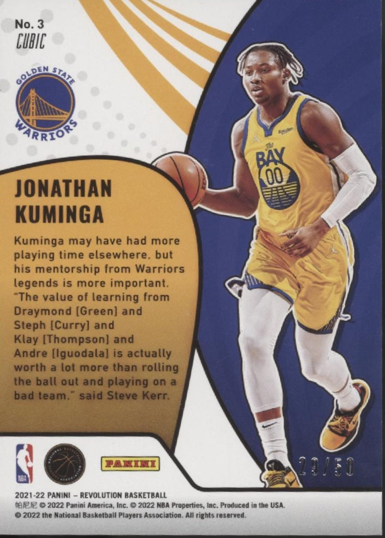 Jonathan Kuminga 2021-22 Panini Revolution Vortex Cubic 29/50 #3
