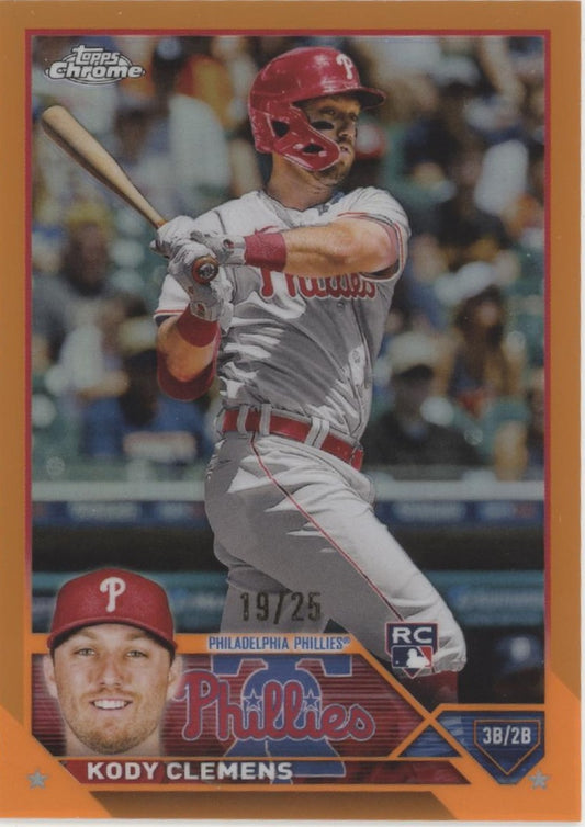 Kody Clemens 2023 Topps Chrome Orange Refractor RC 19/25 #135