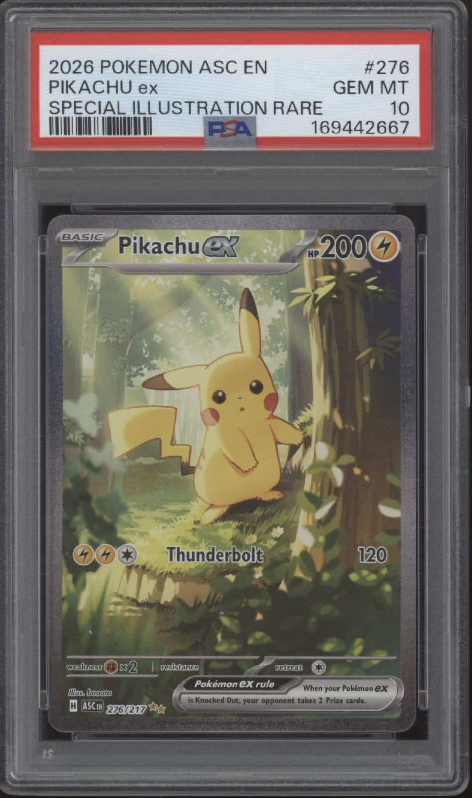 Pikachu ex Pokemon Ascended Heroes Special Illustration Rare #276 PSA 10 #2