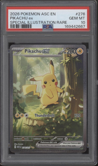 Pikachu ex Pokemon Ascended Heroes Special Illustration Rare #276 PSA 10 #2