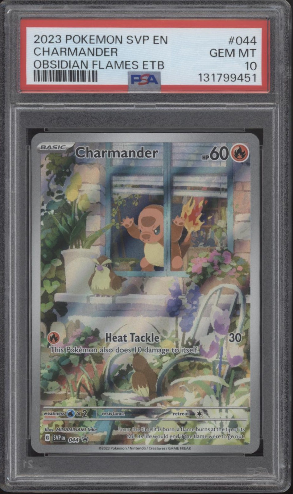 Charmander Pokemon Obsidian Flames Elite Trainer Box #044 PSA 10