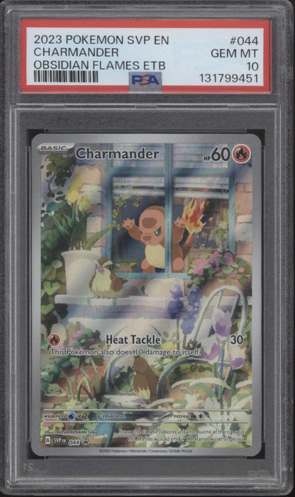 Charmander Pokemon Obsidian Flames Elite Trainer Box #044 PSA 10