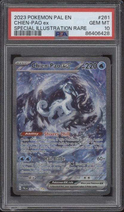Chien-Pao ex Pokemon Paldea Evolved Special Illustration Rare #261 PSA 10