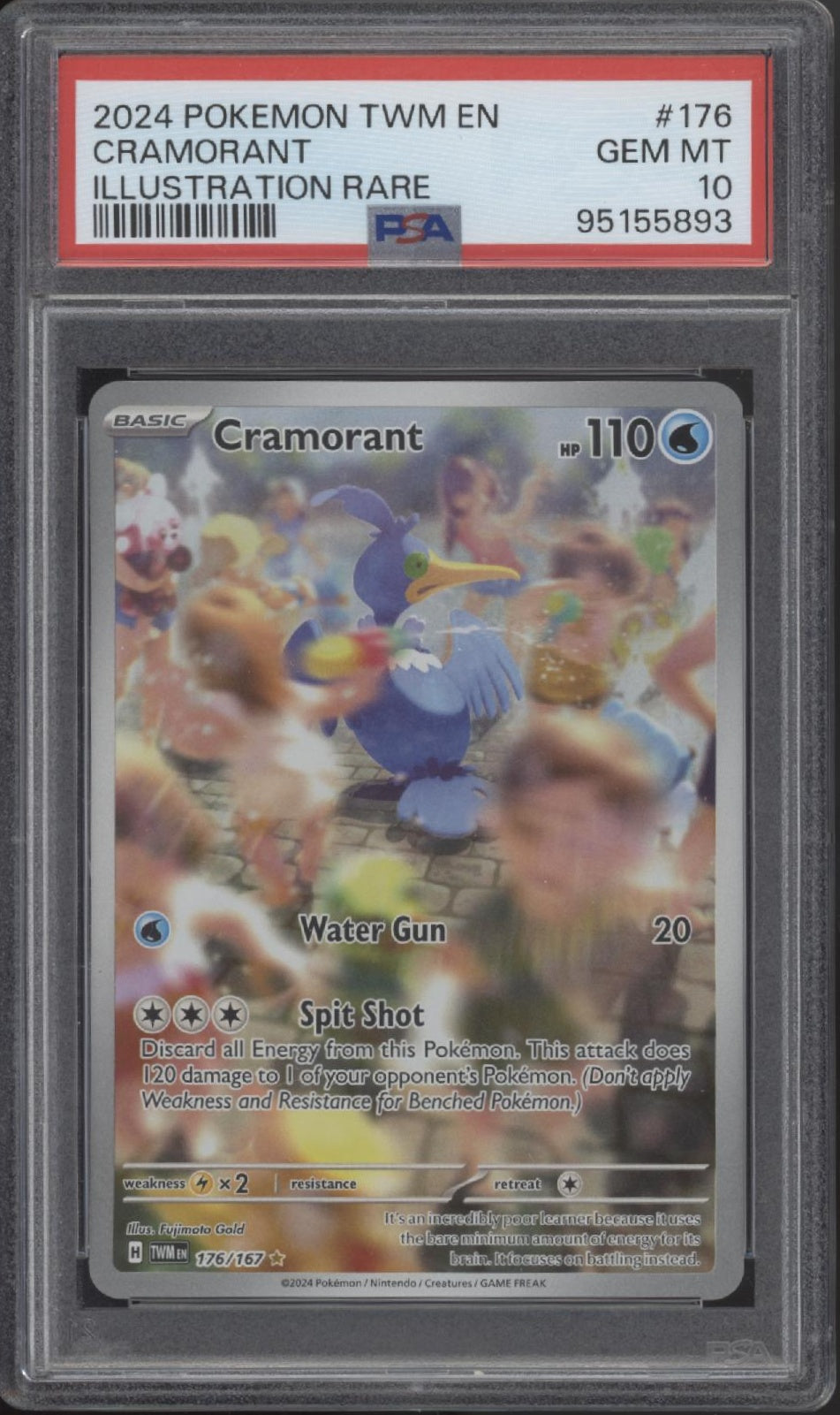 Cramorant Pokemon Twilight Masquerade Illustration Rare #176 PSA 10