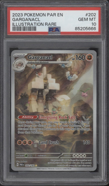 Garganacl Pokemon Paradox Rift Illustration Rare #202 PSA 10