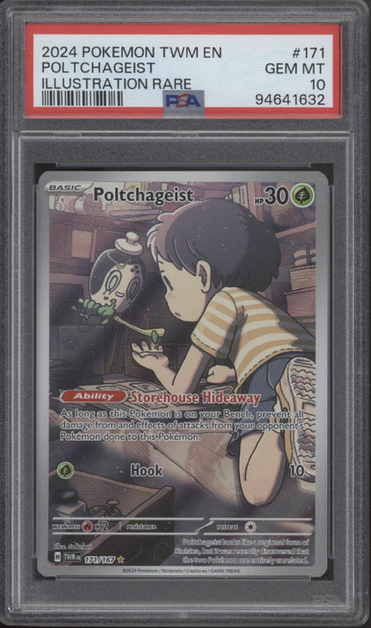 Poltchageist Pokemon Twilight Masquerade Illustration Rare #171 PSA 10