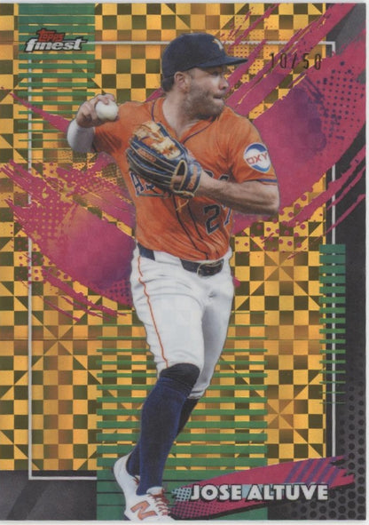 Jose Altuve 2026 Topps Finest Gold Checkerboard Refractor 10/50 #209