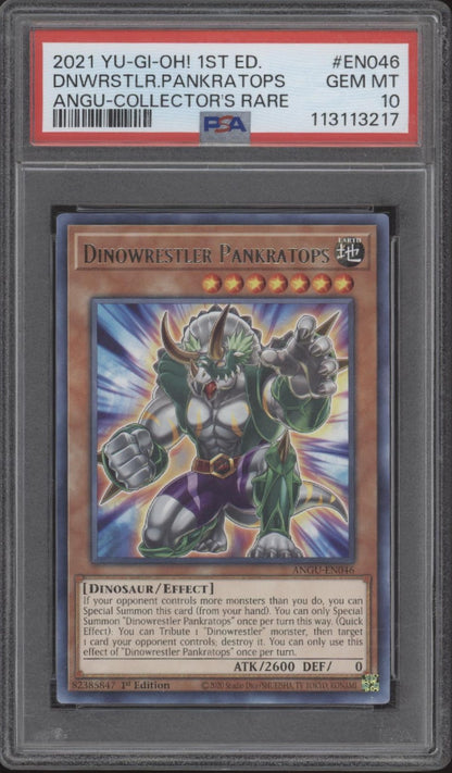Dinowrestler Pankratops Yu-Gi-Oh! Angu Collector's Rare 1st Edition #EN46 PSA 10