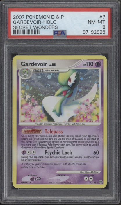Gardevoir Pokemon Secret Wonders Holo #7 PSA 8