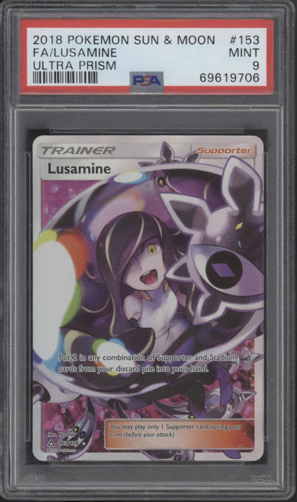 Lusamine Pokemon Ultra Prism Full Art #153 PSA 9