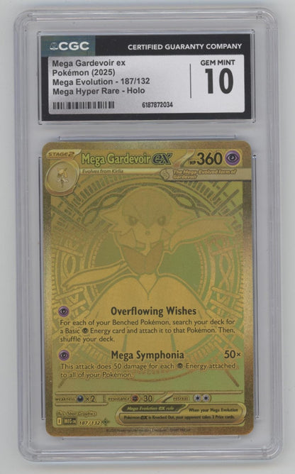 Mega Gardevoir ex Pokemon Mega Evolution Mega Hyper Rare Holo #187 CGC 10