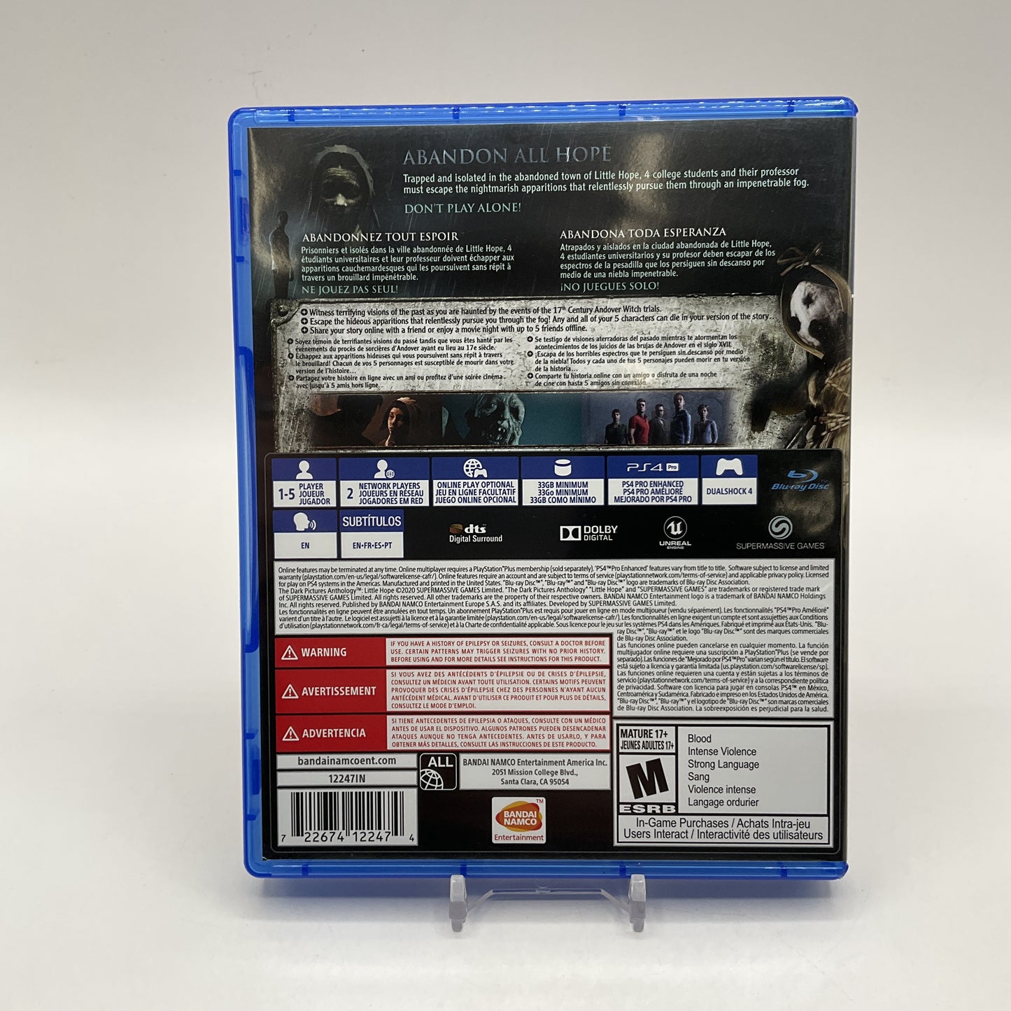 The Dark Pictures Anthology: Little Hope Playstation 4 Used