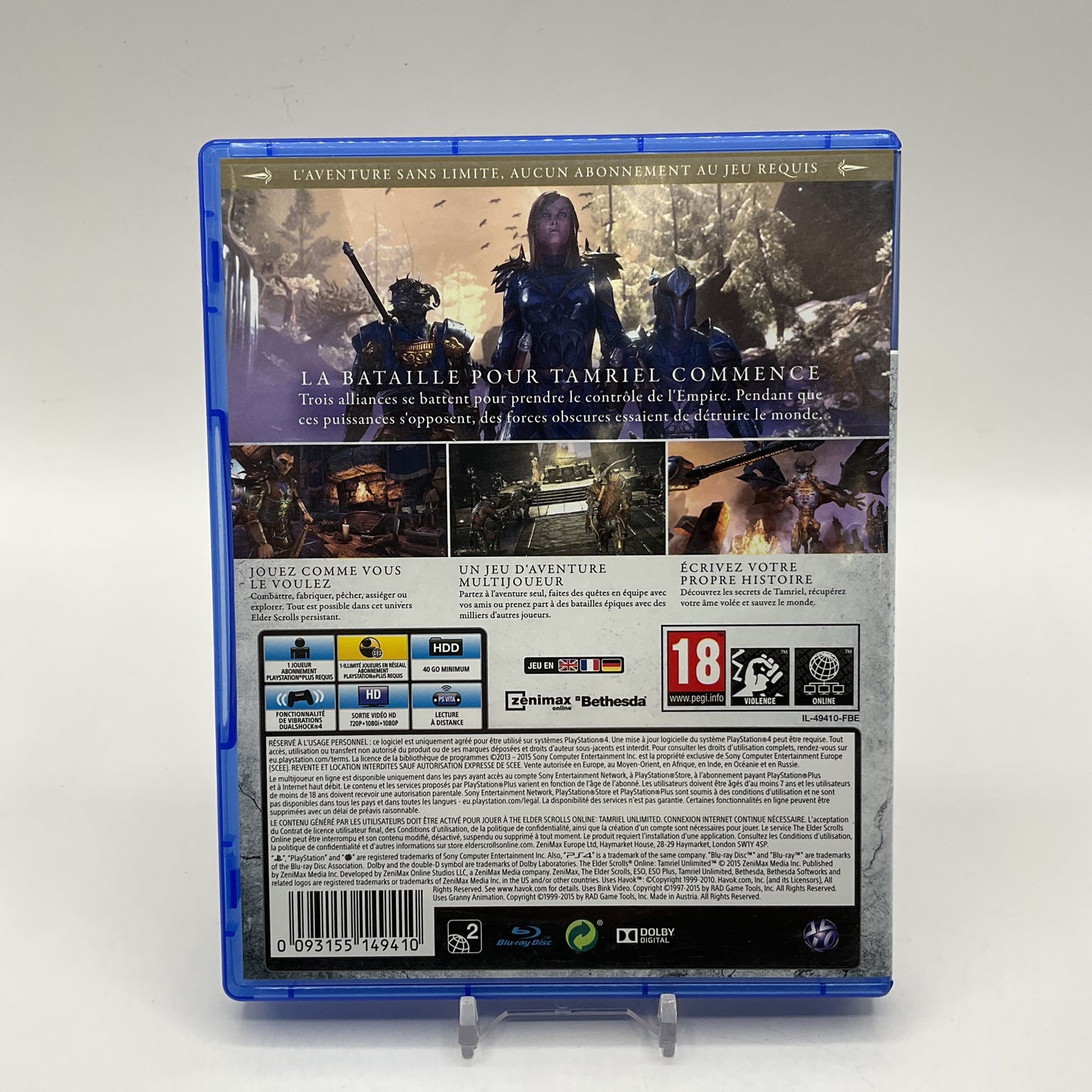 The Elder Scrolls Online Tamriel Unlimited PAL Playstation 4 Used