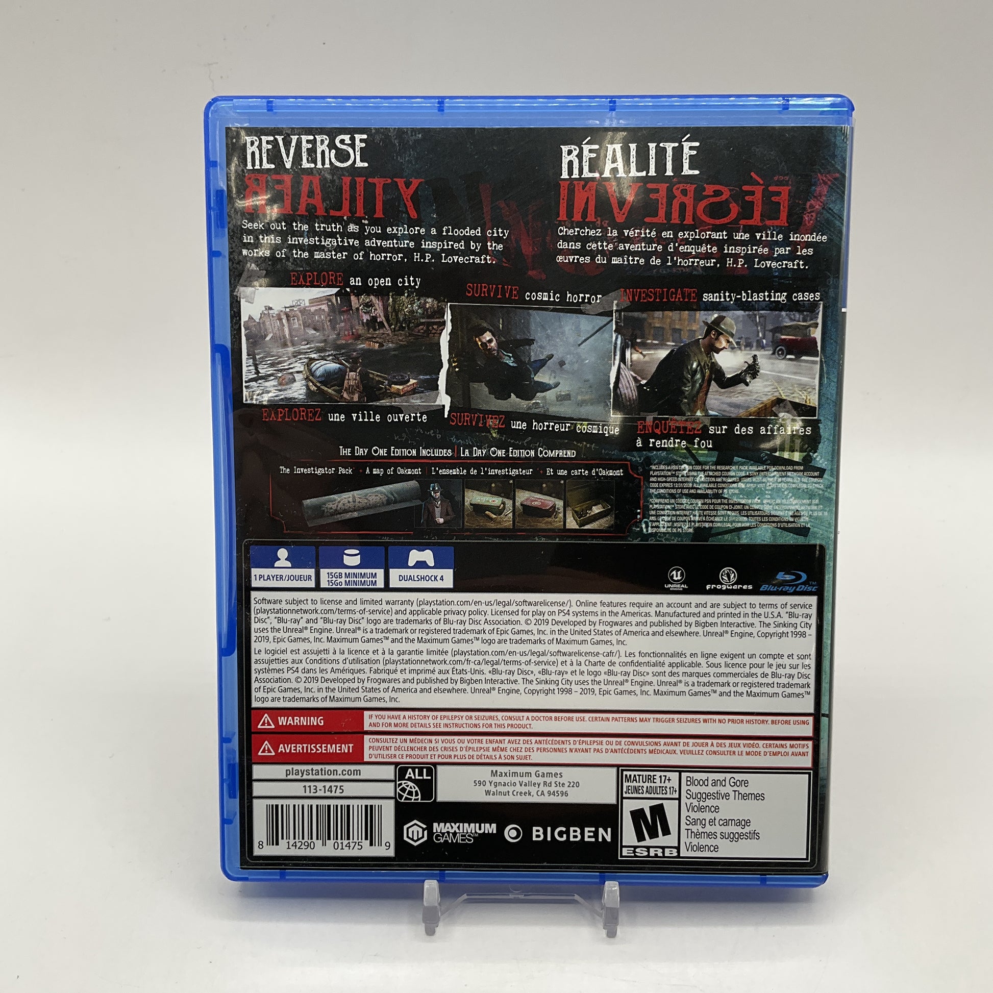 The Sinking City [Day One] Playstation 4 Used