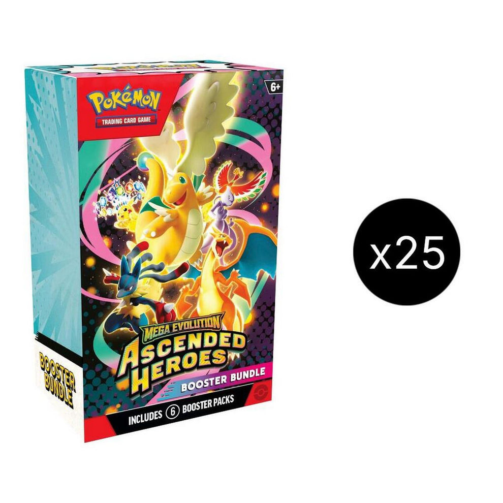 pokemon xy evolutions booster 6-box case Pokemon: Mega Evolution Ascended Heroes Booster Bundle Case of 25
