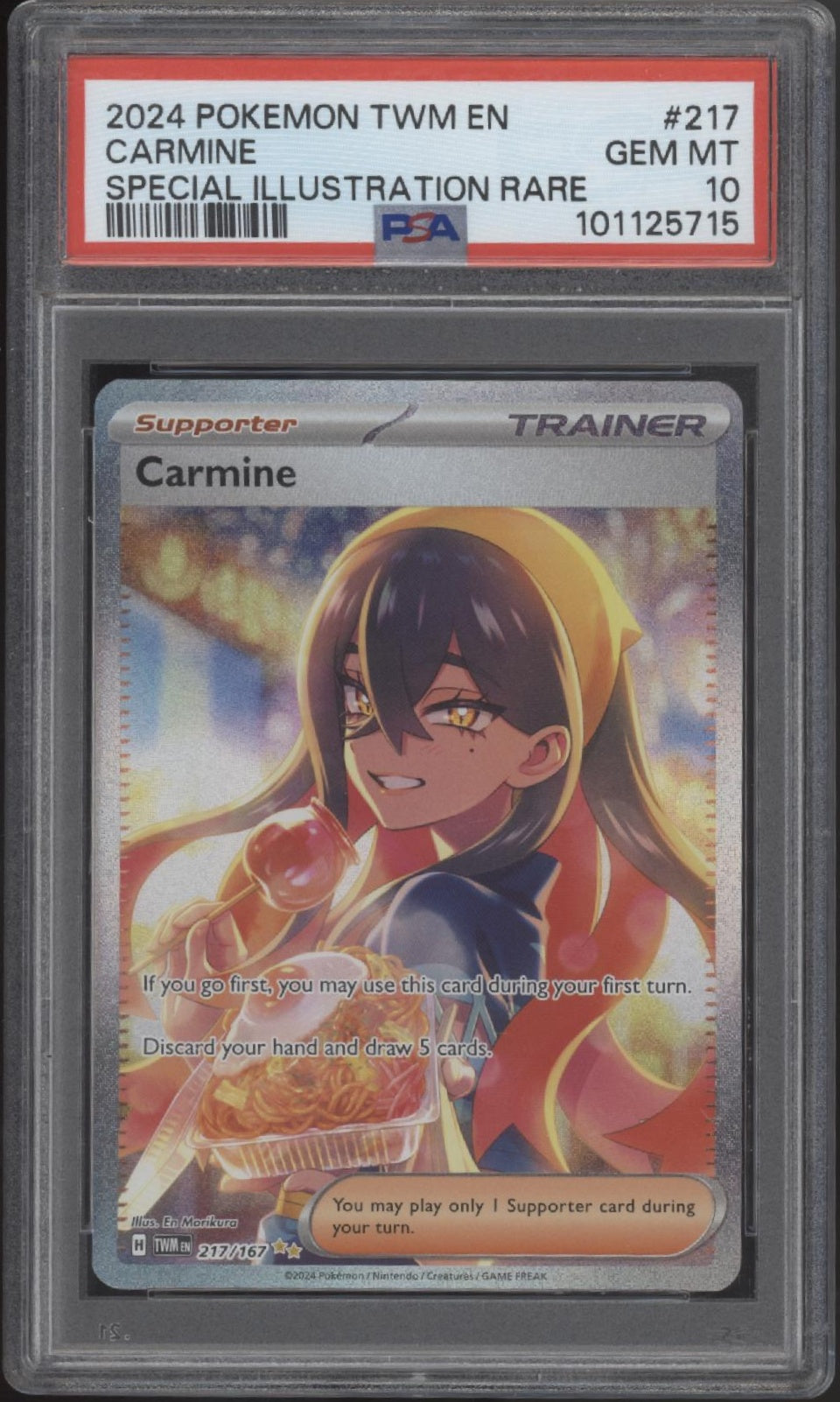Carmine Pokemon Twilight Masquerade Special Illustration Rare #217 PSA 10