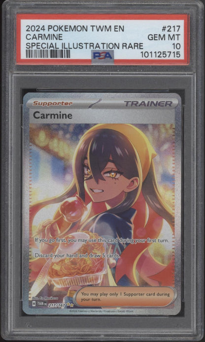 Carmine Pokemon Twilight Masquerade Special Illustration Rare #217 PSA 10