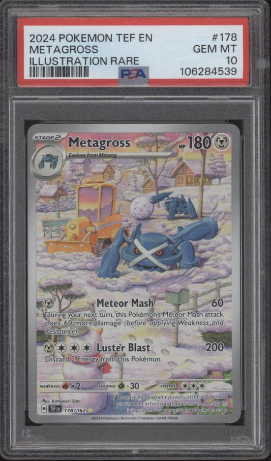 Metagross Pokemon Temporal Forces Illustration Rare #178 PSA 10
