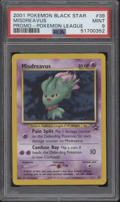 Misdreavus Pokemon League Black Star Promo #39 PSA 9