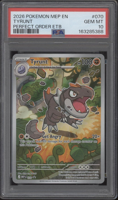 Tyrunt Pokemon Perfect Order Elite Trainer Box #070 PSA 10