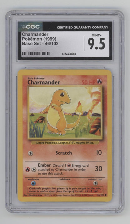 Charmander Pokemon Base Set #46 CGC 9.5