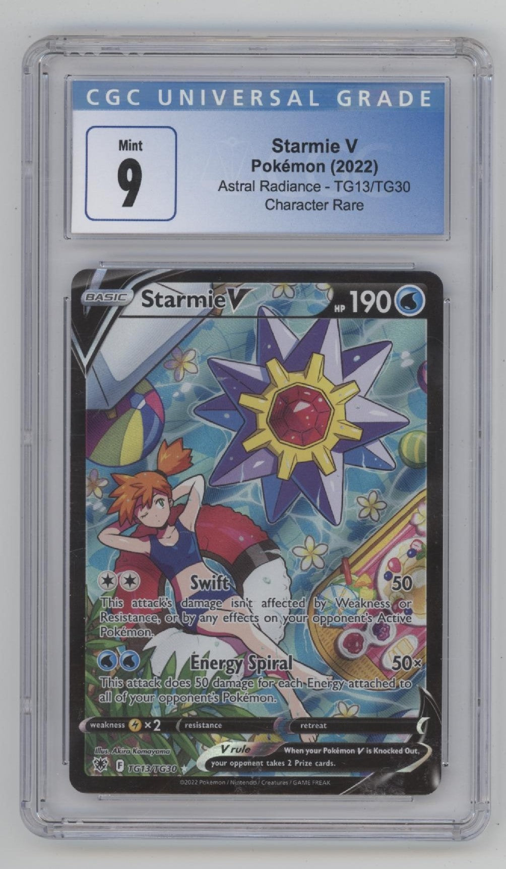 Starmie V Pokemon Astral Radiance Character Rare #TG13 CGC 9