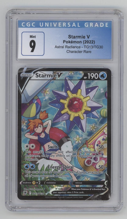 Starmie V Pokemon Astral Radiance Character Rare #TG13 CGC 9