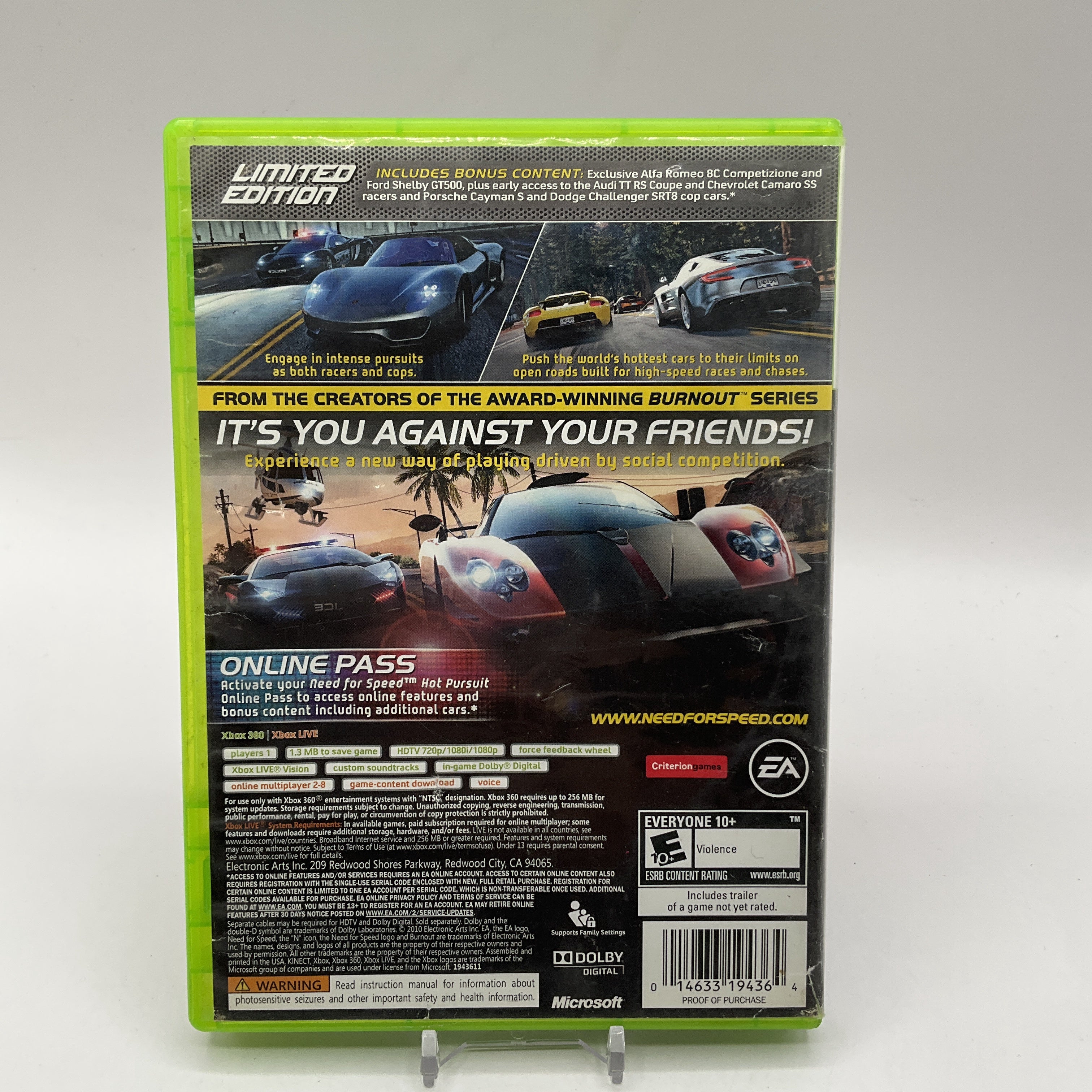 Need For Speed: Hot Pursuit Limited Edition Xbox 360 Used、Collector Store LLC - VG、kayou