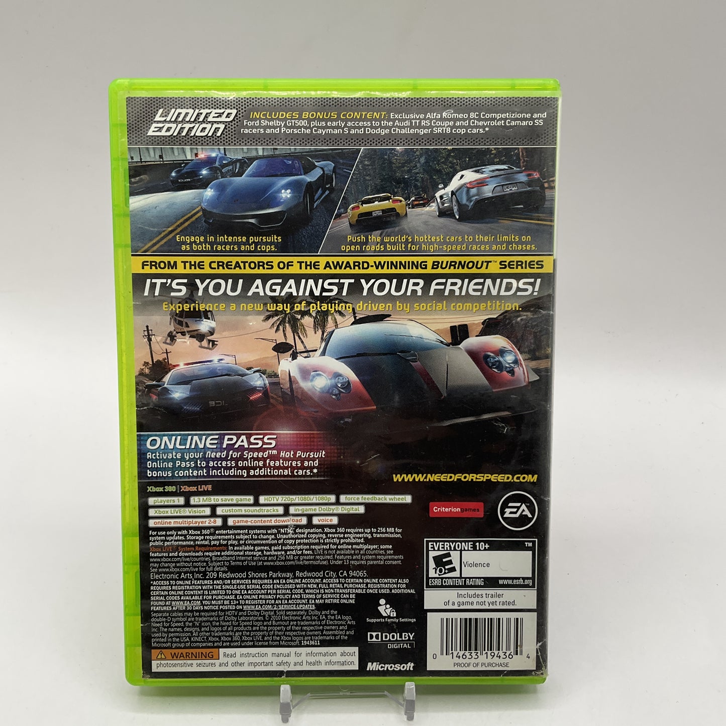 Need For Speed: Hot Pursuit [Limited Edition] Xbox 360 Used