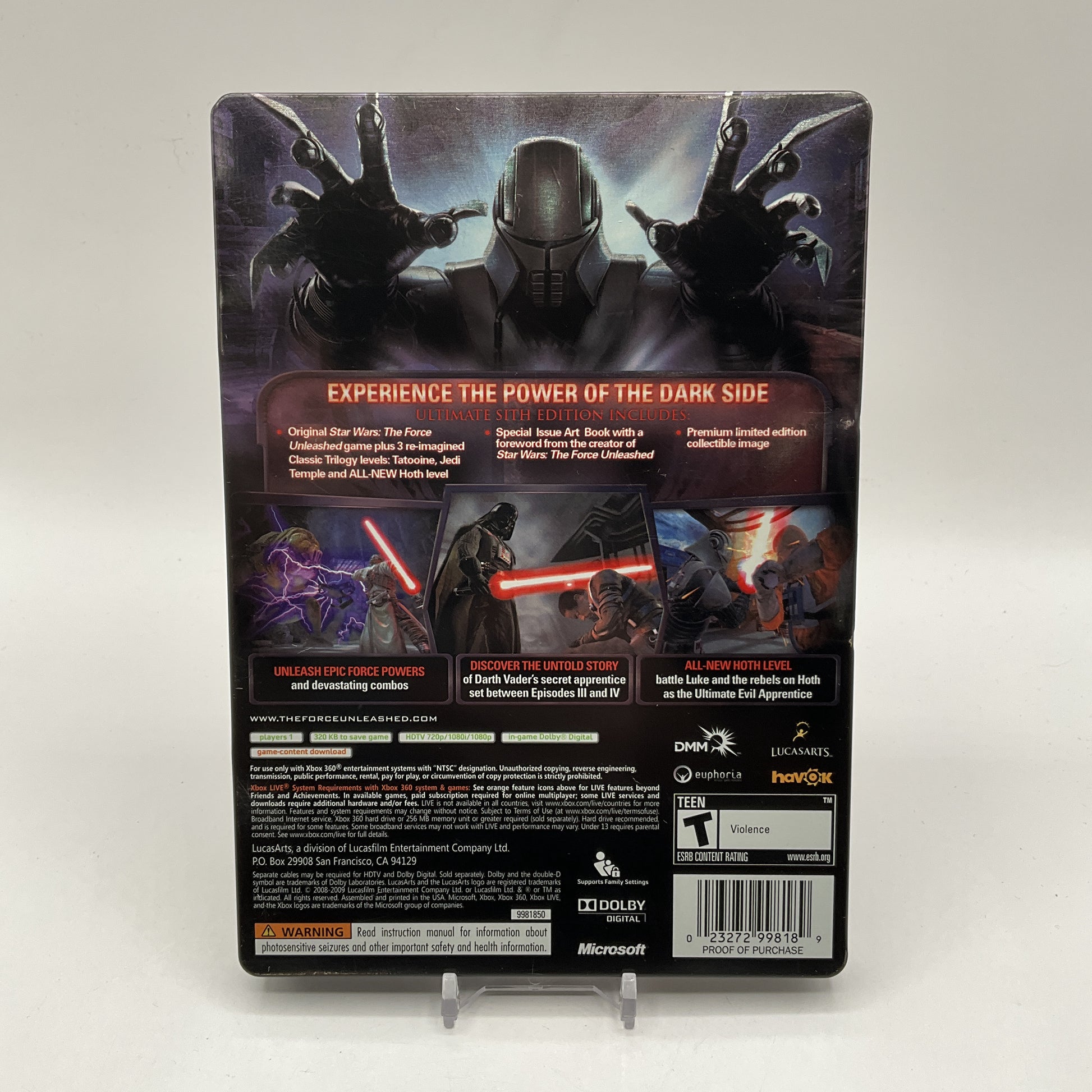 Star Wars: The Force Unleashed [Ultimate Sith Edition] Xbox 360 Used