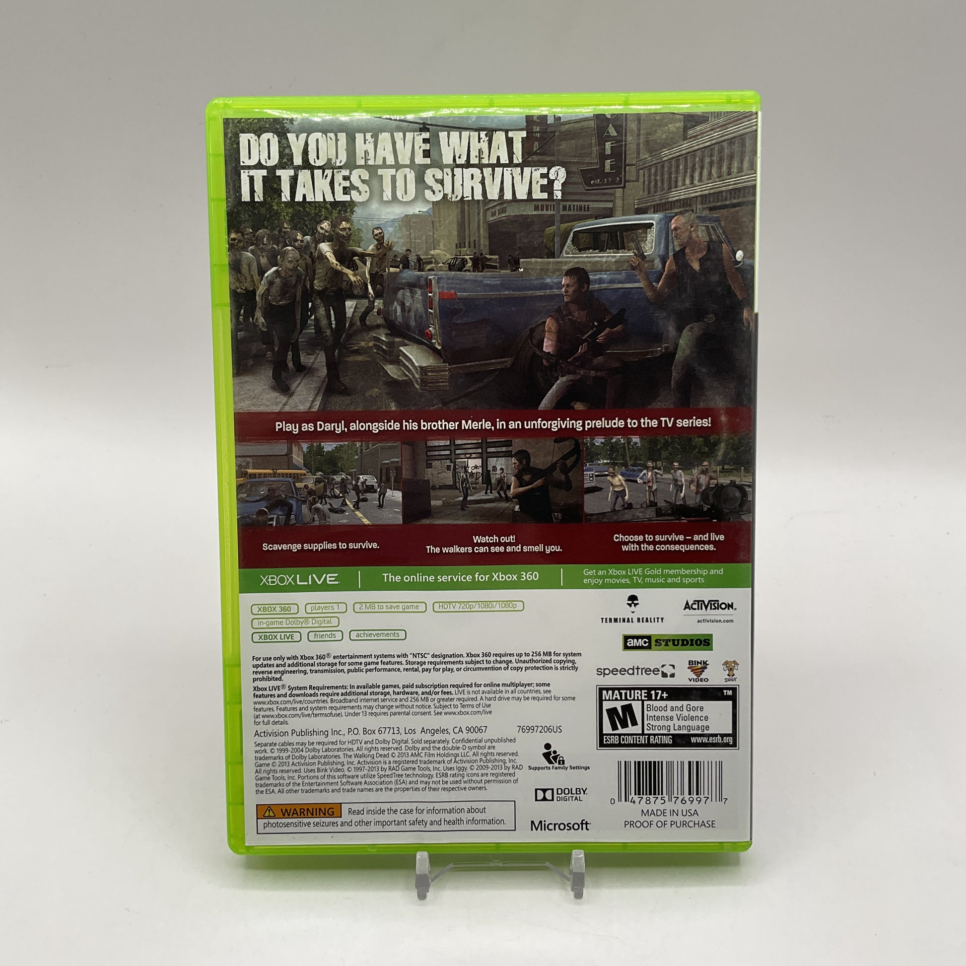 Walking Dead: Survival Instinct Xbox 360 Used