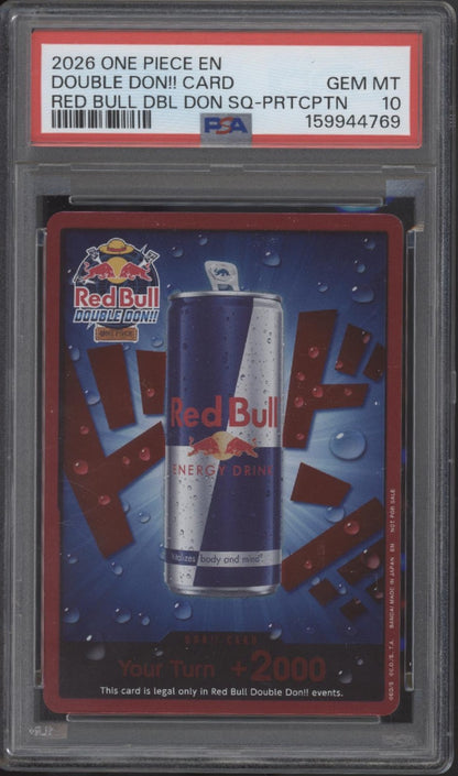 Double Don!! Card One Piece Card Game Red Bull Double Don Participation PSA 10