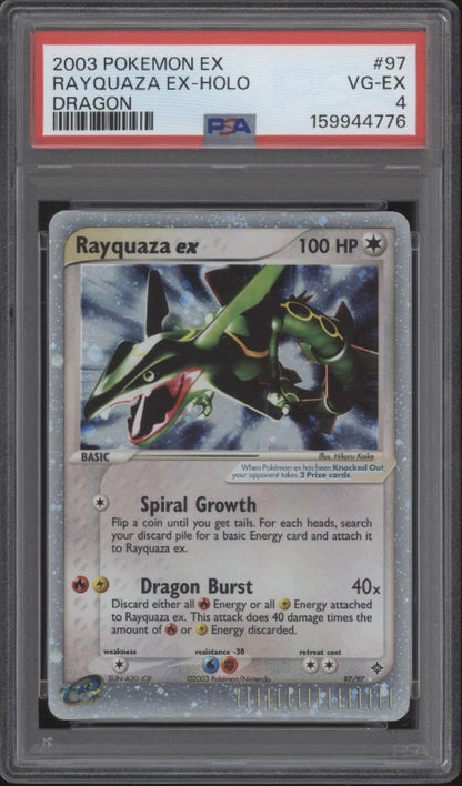 Rayquaza ex Pokemon Dragon Holo #97 PSA 4