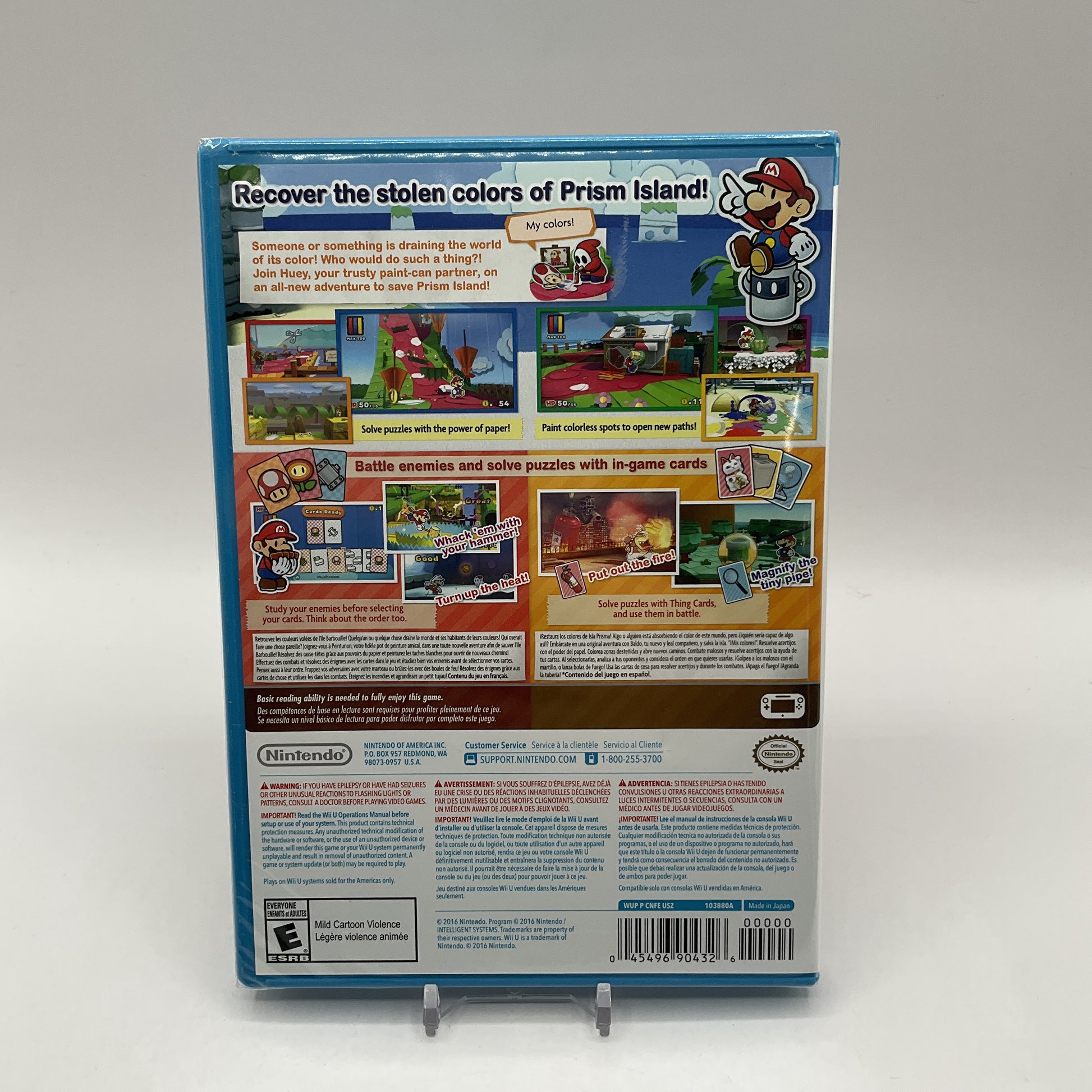 Paper Mario Color Splash Wii U Sealed
