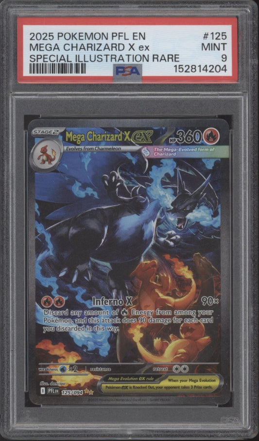Mega Charizard X ex Pokemon Phantasmal Flames Special Illustration Rare PSA 9 #2