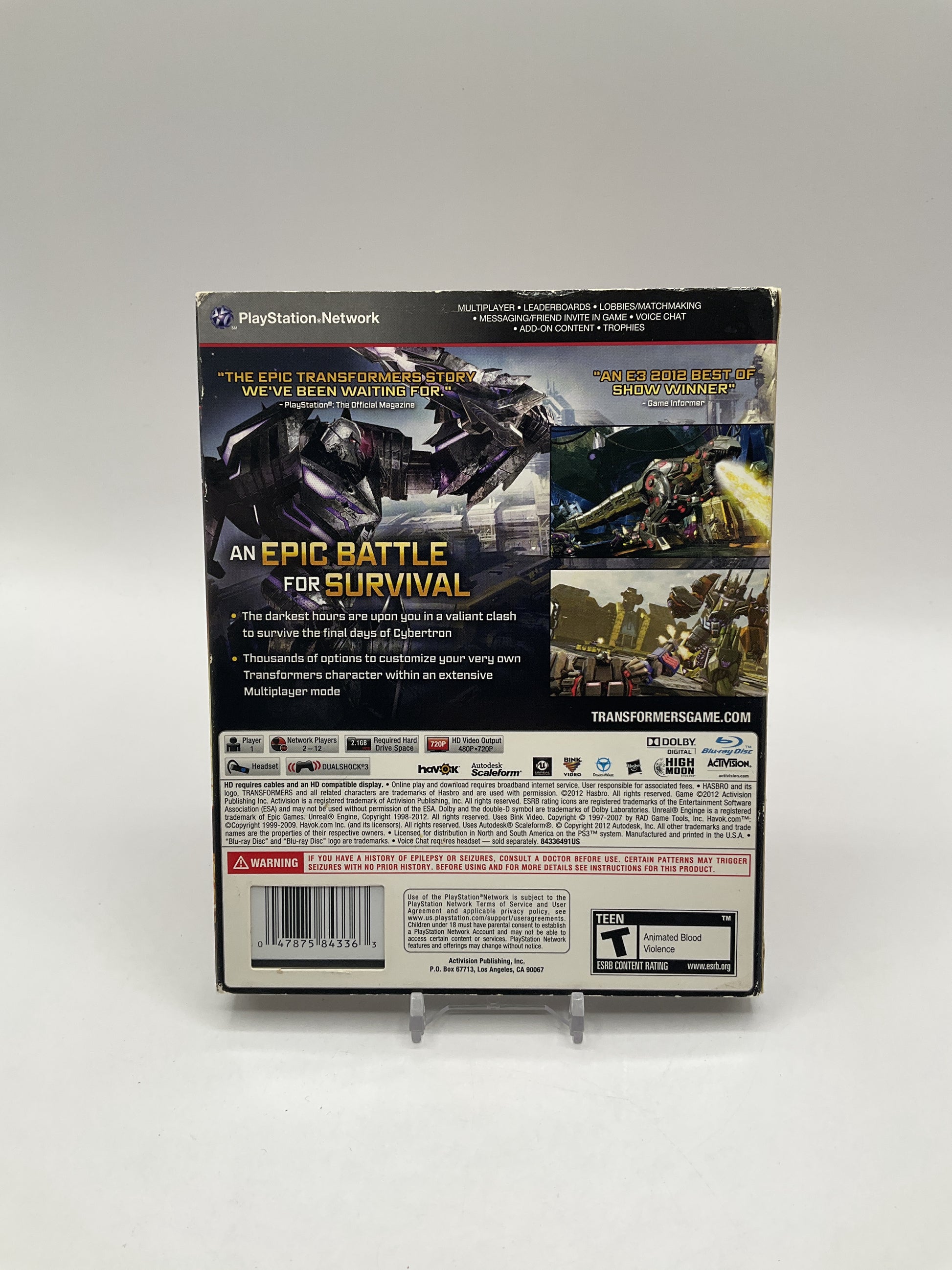 Transformers: Fall Of Cybertron Playstation 3