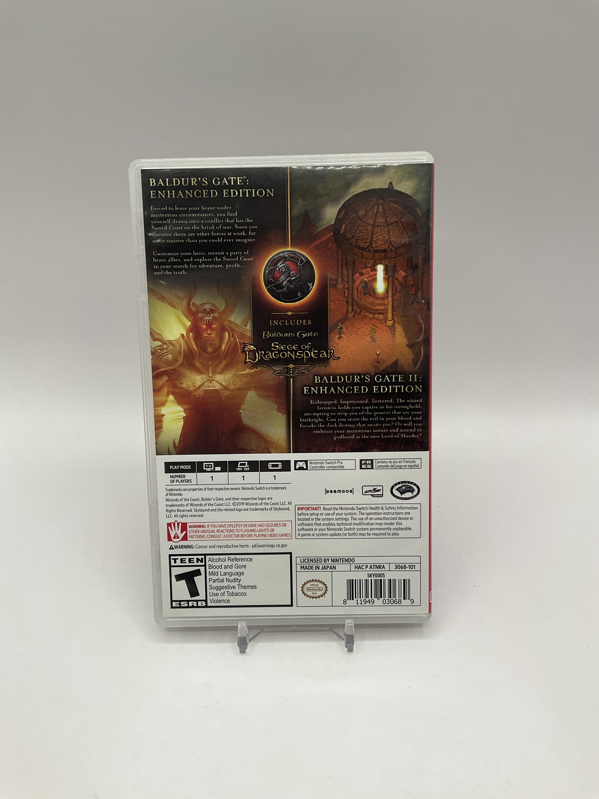 Baldur's Gate 1 & 2 Enhanced Edition Nintendo Switch Used