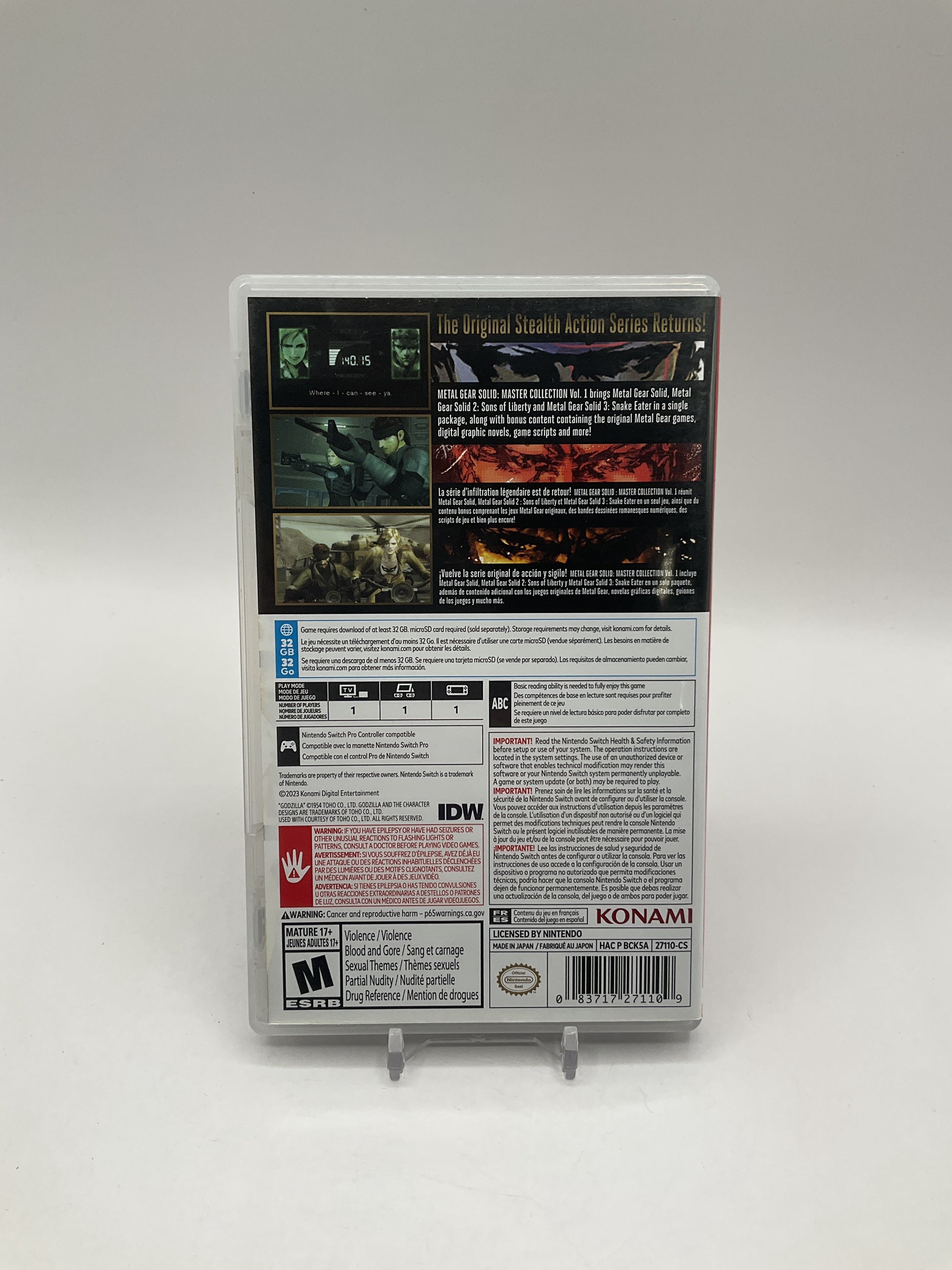 Metal Gear Solid: Master Collection Vol. 1 Nintendo Switch Used