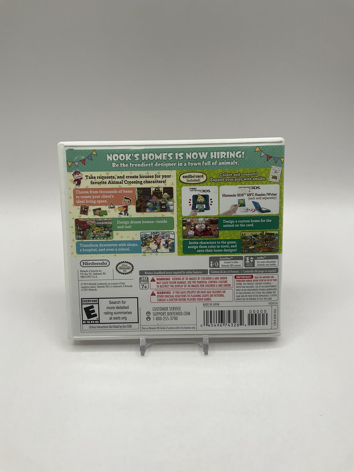 Animal Crossing Happy Home Designer Nintendo 3DS Used