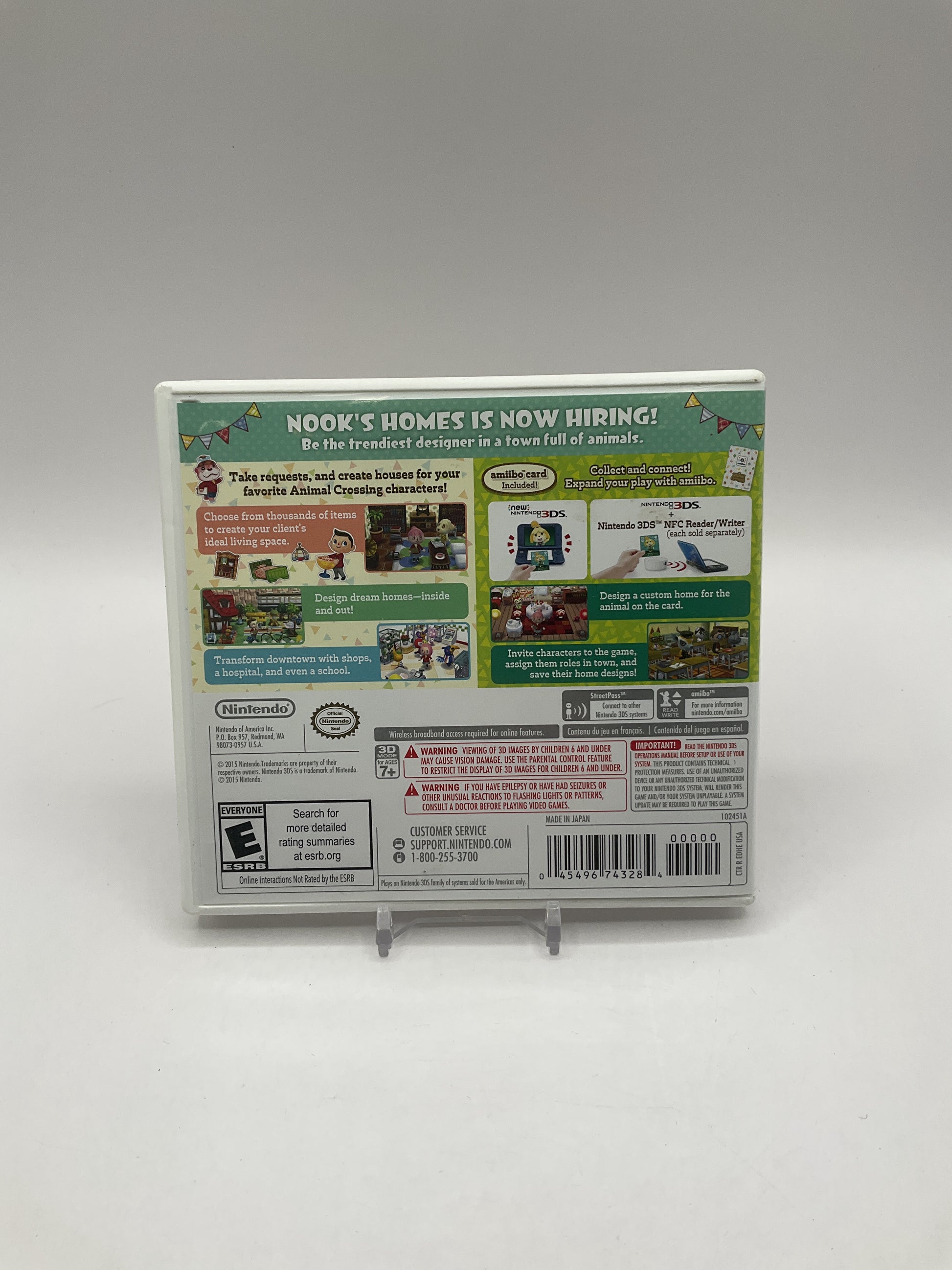Animal Crossing Happy Home Designer Nintendo 3DS Used