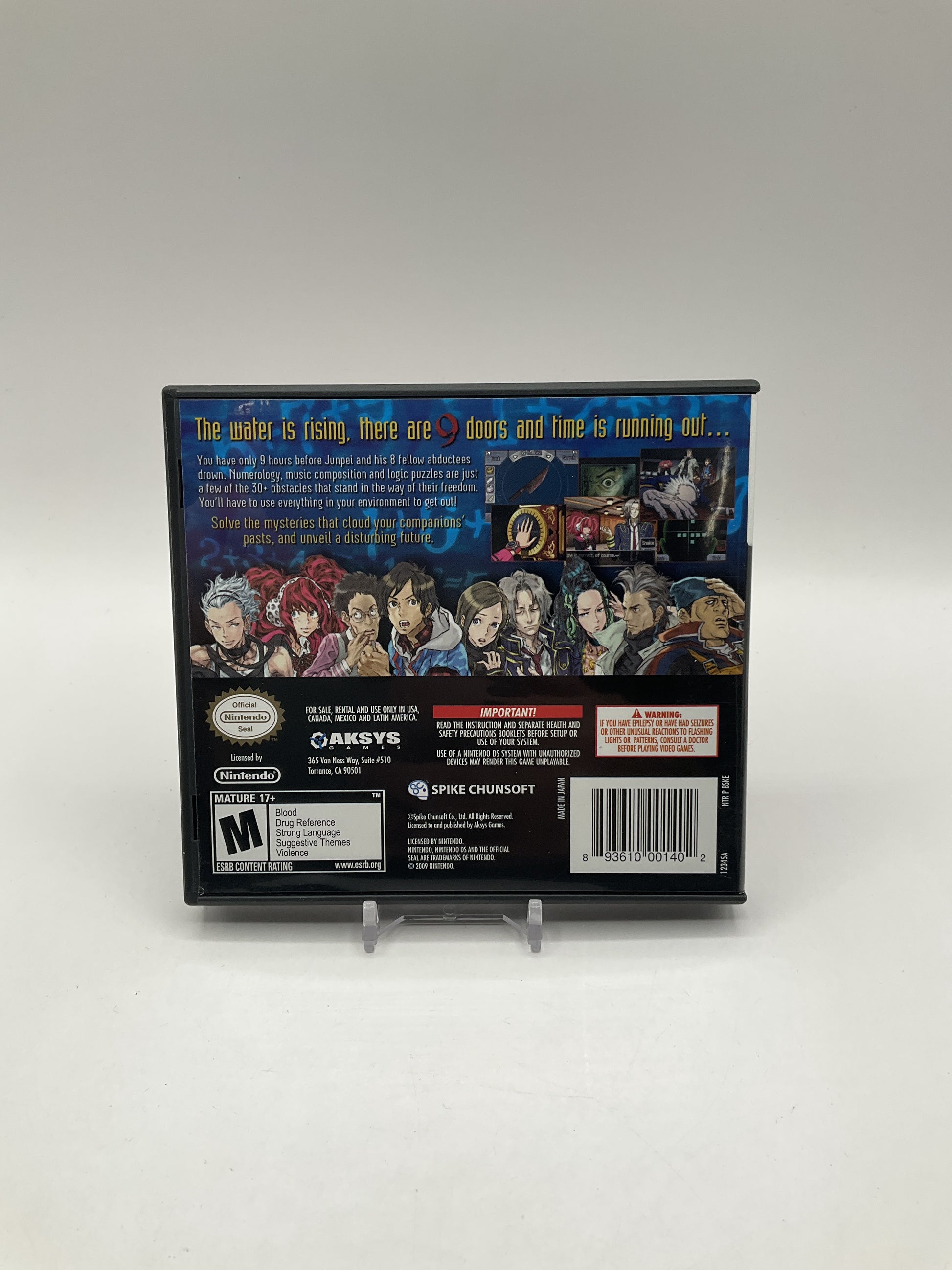 999: 9 Hours, 9 Persons, 9 Doors Nintendo DS Used