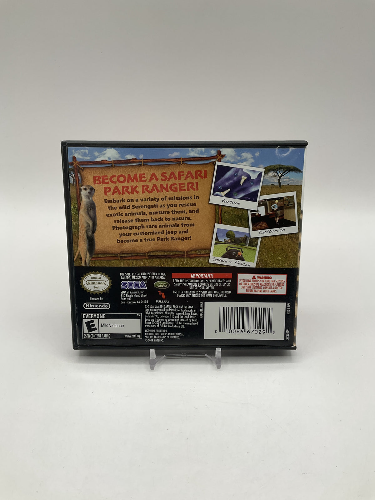 Jambo! Safari Animal Rescue Nintendo DS Used