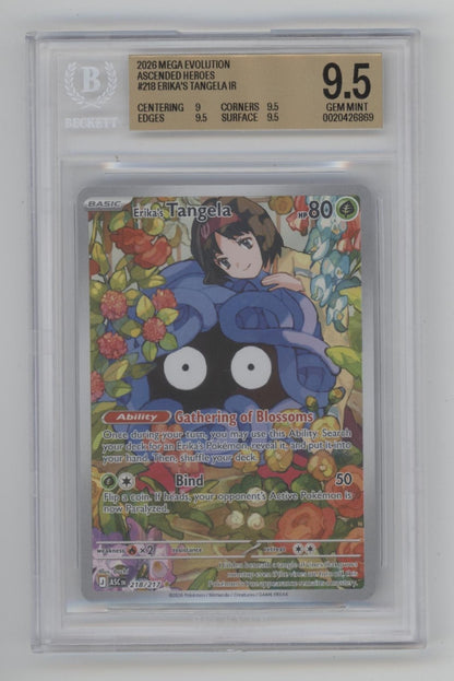 Erika's Tangela Pokemon Ascended Heroes #218 Beckett 9.5