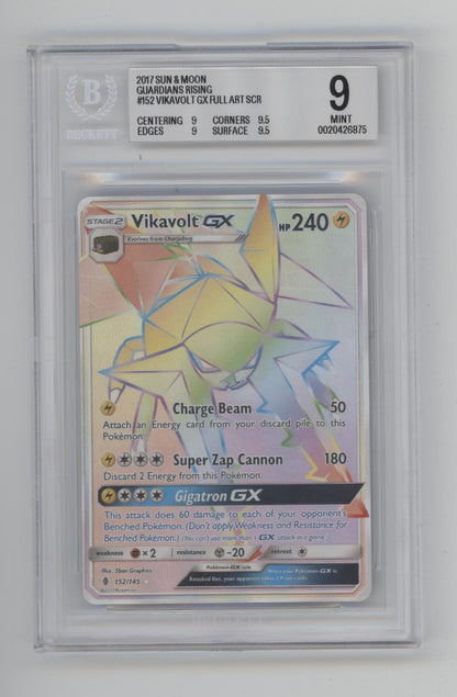 Vikavolt GX Pokemon Guardians Rising Full Art #152 Beckett 9