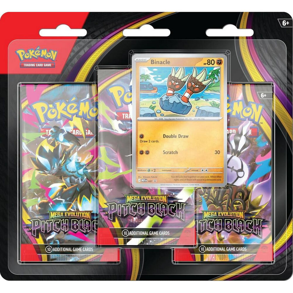 starry night pokemon card Pokemon: Mega Evolution Pitch Black 3-Pack Blister (ME05) *Expected Release  Date 07-17-2026