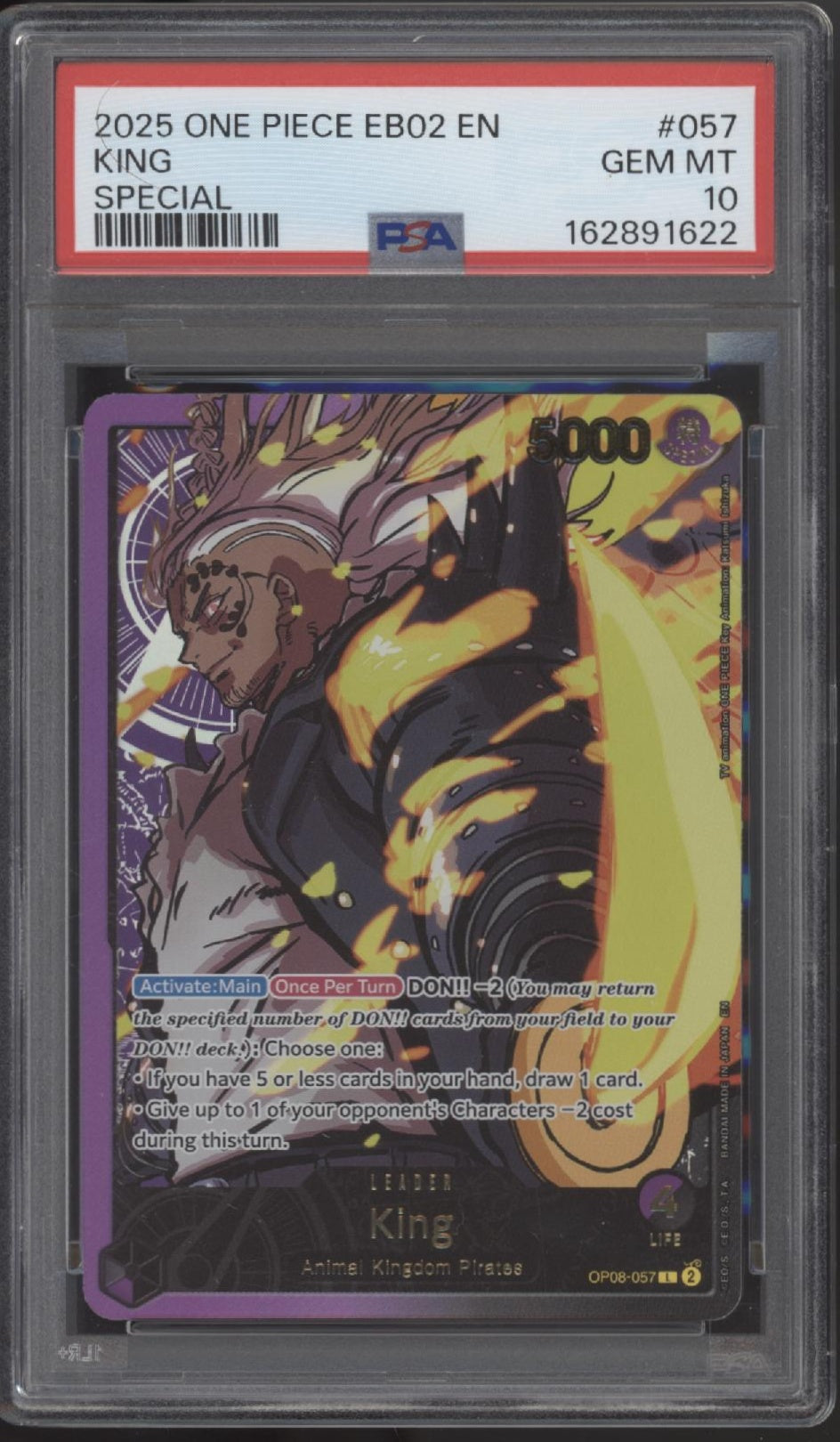 King One Piece Card Game EB02 Special #057 PSA 10 #1
